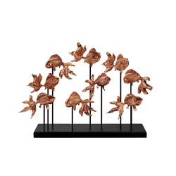 Aberto Design Stona dekoracija Goldsish 2, Bronzana