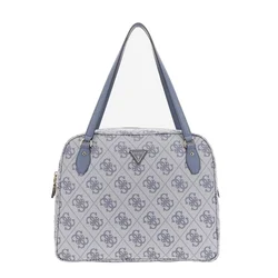 GUESS Ročna torbica Guess Sac Voyage Berta Toiletry Train Slate Logo črna