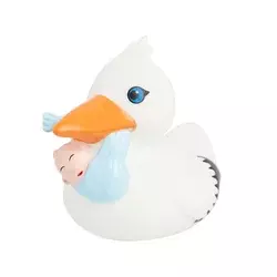 Lilalu Patkica - Stork - Rubber Duck with Baby