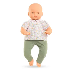 Punčka za oblačenje Bébé Chéri Mon Grand Poupon Corolle s rjavimi mežikajočimi očmi 52 cm