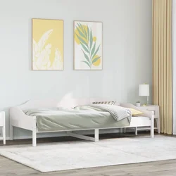 Okvir kreveta bez madraca bijeli 80x200 cm od borovine