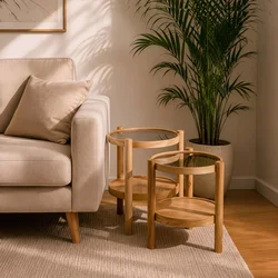 Hanah Home set od 2 umetnutih stočića Ekol 2, hrast