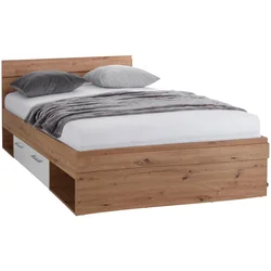 Krevet Box 140 140/200 cm , bela, boja hrasta