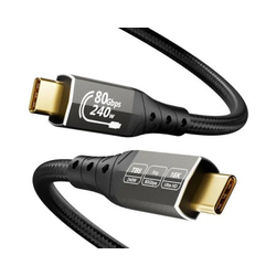 E-green Kabl USB4 V2.0 USB C-CM/M Thunderbolt 5/4, 80Gbps/PD 16K@60Hz 8K@120Hz, 2m, crni