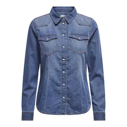 ONLY Jeans srajca Alexa 15315185 Modra Regular Fit