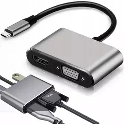 Adapter USB-C na HDMI 4K VGA hub USB 3.0 USB-C napajalnik