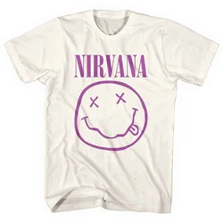 Nirvana Purple Happy Face Natural M Majica