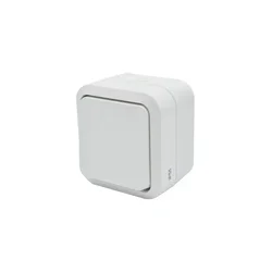 Aqua Pro enojno univerzalno nadometno stikalo IP55 bela 60220