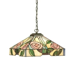 Endon 64385 - Luster na lancu Tiffany WILLOW 1xE27/60W/230V prečnik 35 cm