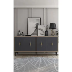 Hanah Home Konzolni sto Figora, 180x82.6x35 cm, Antracit