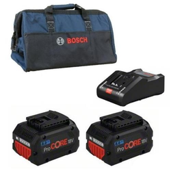 BOSCH Starter set 2x ProCORE18V 12.0 Ah akumulatora + GAL 18V-160 C punjač + torba za alat JIT KIT 0615990L7M