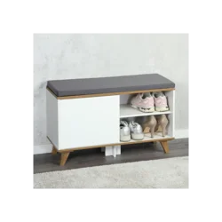 KESPER KSP15942 CIPELARNIK SA JASTUKOM ZA SEDENJE BELI 77 x 48 x 30 CM