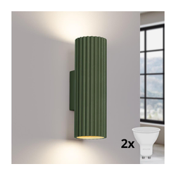 Brilagi - LED zidno svetlo CRESTO 2xGU10/10W/230V 20 cm zelena