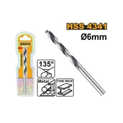 Ingco dbt1200604 hss burgija za metal 6mm ( DBT1200604 )