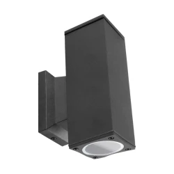 Aigostar - Spoljašnja zidna svetiljka 2xGU10/230V crna IP65 kvadratna