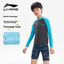 Li-Ning Dvodelni kupaći kostim za dečake, Plavo-sivi