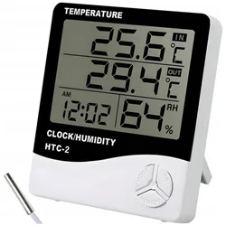 shumee Termometer, vremenska postaja, higrometer, ura, komplet baterij, LCD sonda