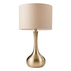 Endon 61191 - Prigušiva stona lampa PICCADILLY 1xE14/40W/230V mesing/bež