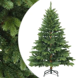 Umjetno božićno drvce s nogom Zelena 150 cm PVC, PE i čelik