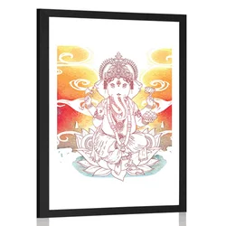 Plakat s paspartujem hinduistični Ganeša - 40x60 no frame