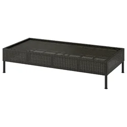 VITTSKÄR Dvosed za modularnu sofu, plastični ratan napolju/tamnosiva