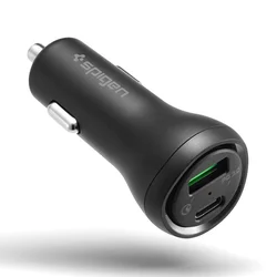 Spigen Steadiboost F31QC 2-Port Car Charger PD27W/QC30 crni