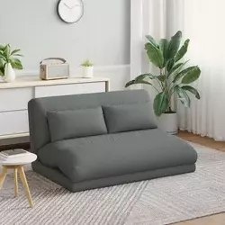vidaXL Tlorisni stol Temno siva 110 x 82 x 55 cm blago