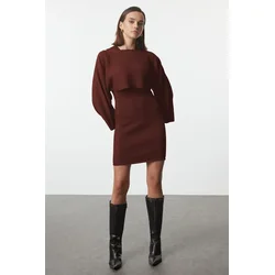 Trendyol Milla Ženska haljina Twoaw25El00056, Bordo