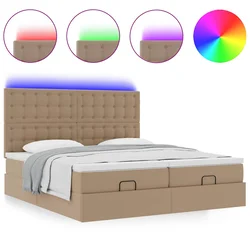 Otomanski krevet s madracima i LED 180x200 cm umjetna koža