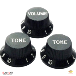 Fender Stratocaster Knobs Black