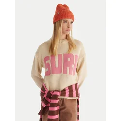 Roxy Pulover Exploring Heart ERJSW03674 Bež Regular Fit