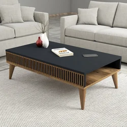 Hanah Home Milan Sto za dnevnu sobu, Sivo-Braon