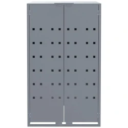 Spremište za 4 kanta za otpad sivo 276x79x117 cm čelično