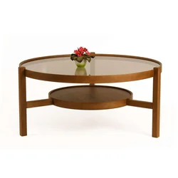 Hanah Home Klub sto Flora, 100x48 cm, Braon
