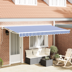 Okvir tende Plava i bijela 350 x 200 cm Poliester s PU premazom