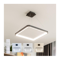 Brilagi - LED prigušiva luster na sajli FALCON SLIM LED/50W/230V 50x50 cm crna + daljinski upravljač