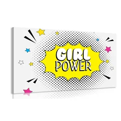 Slika s pop art napisom – GIRL POWER - 30x20