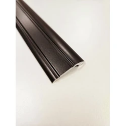 Aluminijasta letev z robom 30 mm temno rjava