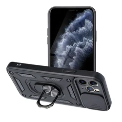 Maska za telefon za Iphone 16 Pro Defender Slide, Crna