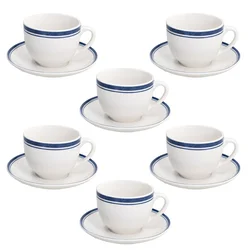 Tognana Set šoljica za čaj sa tacnom, 6 komada, 270 ml