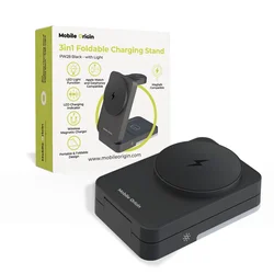Mobile-origin 3in1 Foldable Charging Stand with light, PW28, black