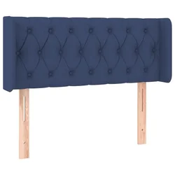 Vidaxl Vzglavje z ušesi modro 103x16x78/88 cm blago