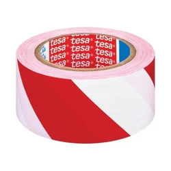 Traka za obeležavanje podova crveno-bela 33m 50mm tesa