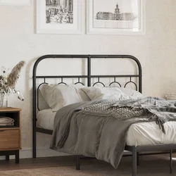 Vidaxl vidaXL Kovinsko vzglavje postelje črne barve 120 cm