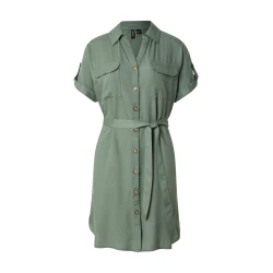 VERO MODA Dolga srajca VMBUMPY temno zelena