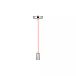 Napajajući kabl 1xE27/60W/230V narandžasta/sjajni hrom