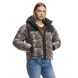 Cropp - Prošivena puffer jakna s kapuljačom - šareno
