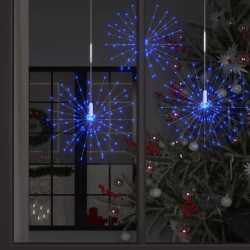 Božićno svjetlo s izgledom vatrometa plavo 20 cm 140 LED