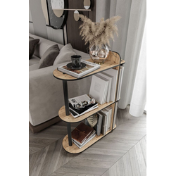 Hanah Home Polica za knjige Kaiteki, 24x82x8 cm, Boja hrasta