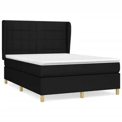 Vidaxl Box spring posteljni z vzmetnico črn 140x190 cm blago